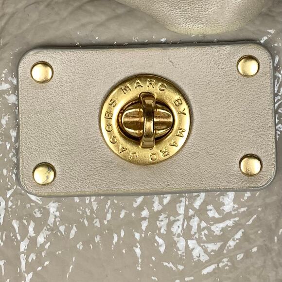 Marc Jacobs Leather Handle Tote Bag With Removable Shoulder Strap Tan Size Large - Picture 3 of 16